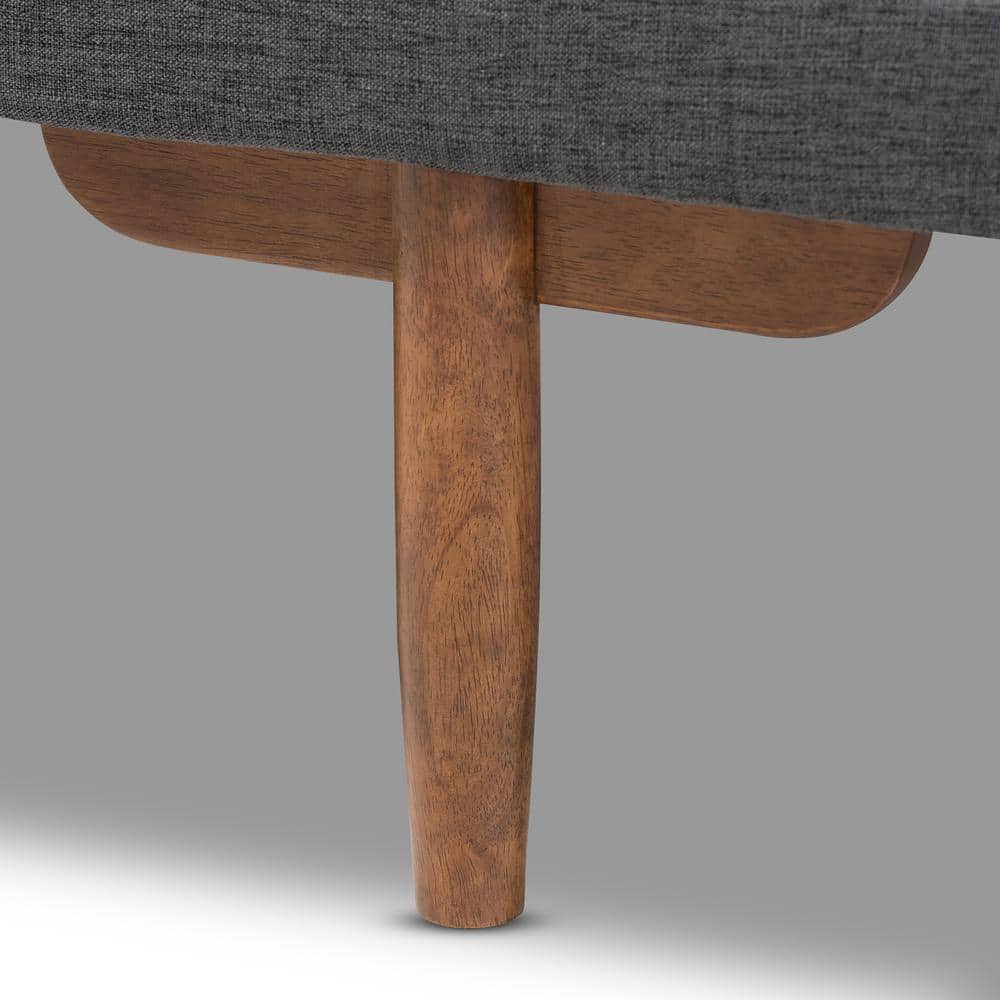 Twin Gray Upholstered Wood Frame Daybed with Tufted Cushion