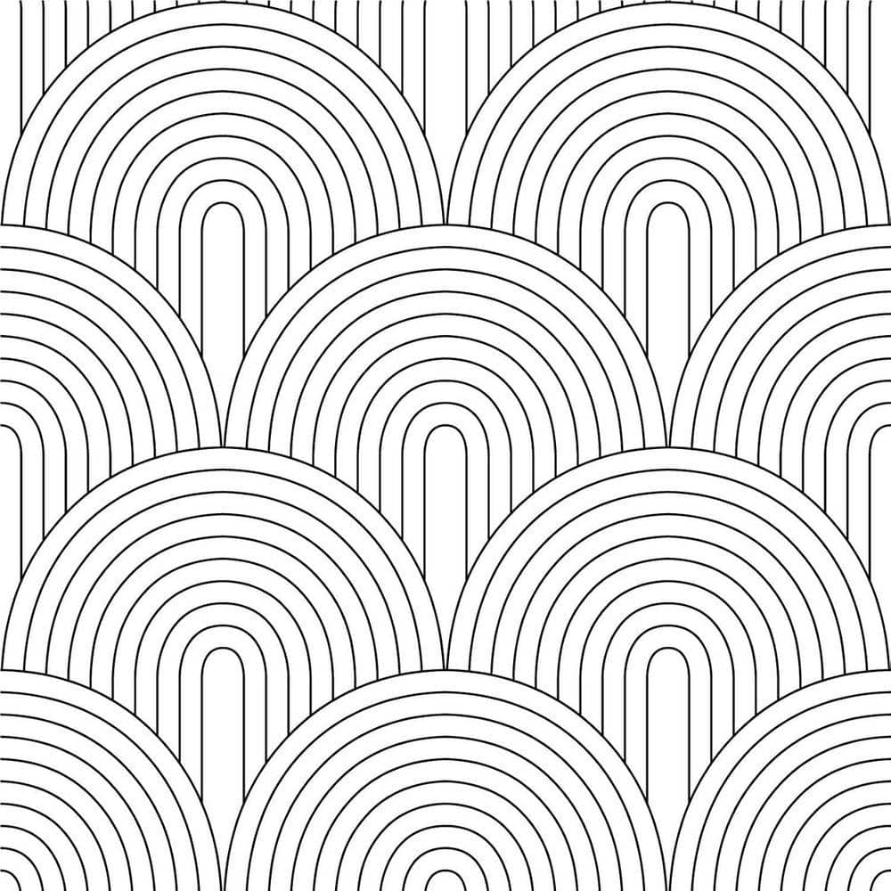 Black Abstract Rainbow Removable Self-Adhesive Peel and Stick Wallpaper ...