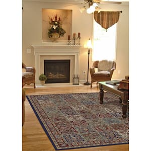 Jewel Panel Red 4 ft. x 6 ft. Area Rug