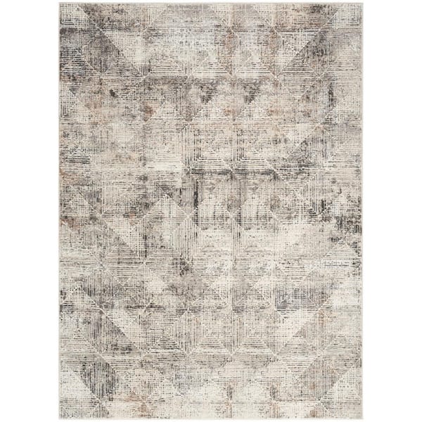 Nourison Eco-Friendly Ivory Multicolor 9 ft. x 12 ft. Abstract Contemporary Area Rug