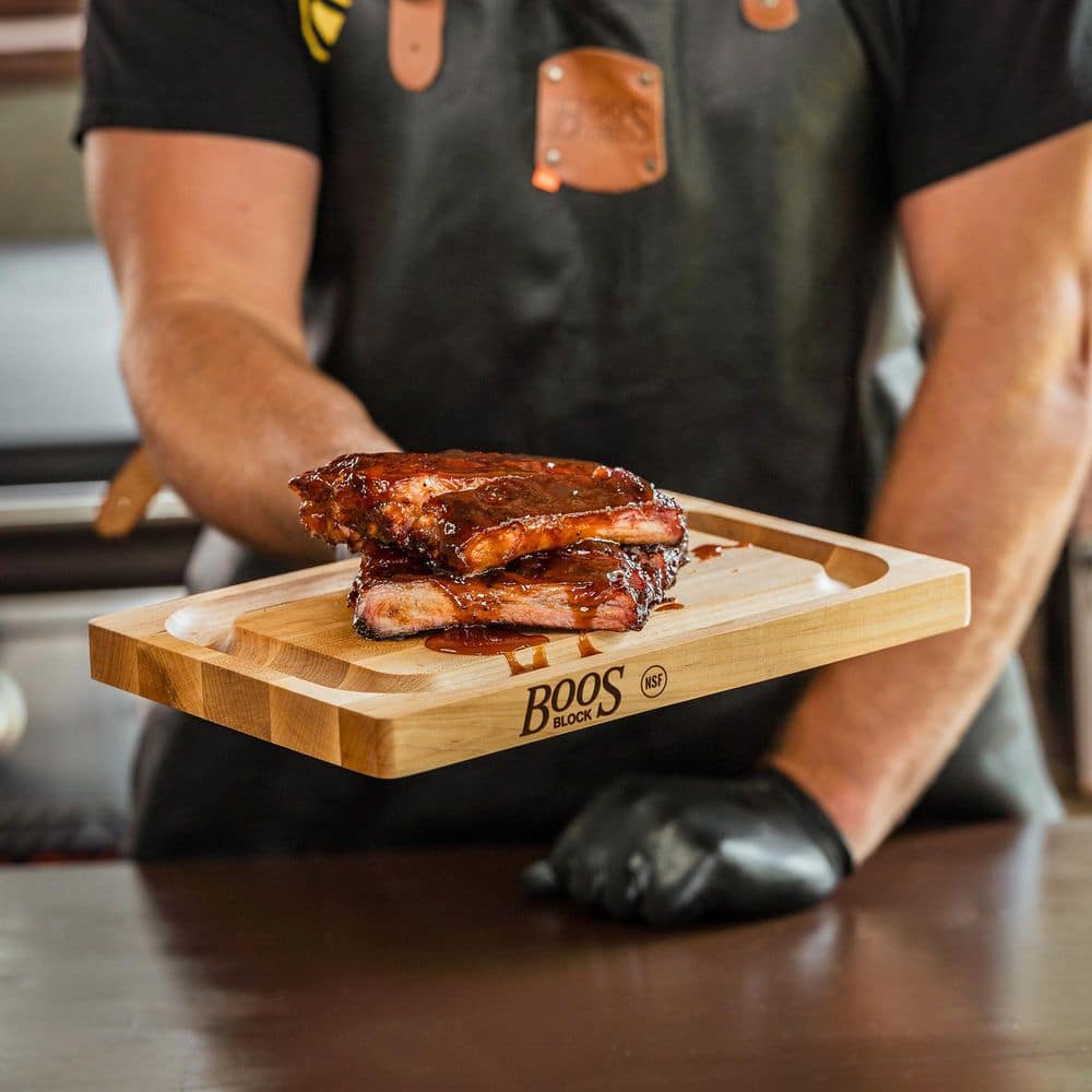 Maple Wood Reversible Cutting Board with Juice Groove