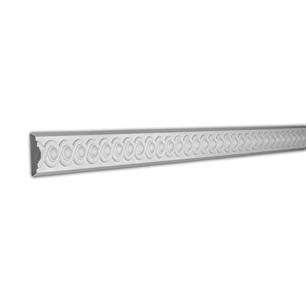 American Pro Decor 2-3/8 in. x 3/4 in. x 94-1/2 in. Running Bead Polyurethane Panel Moulding Pro Pack 31-1/2 LF (4-Pack)