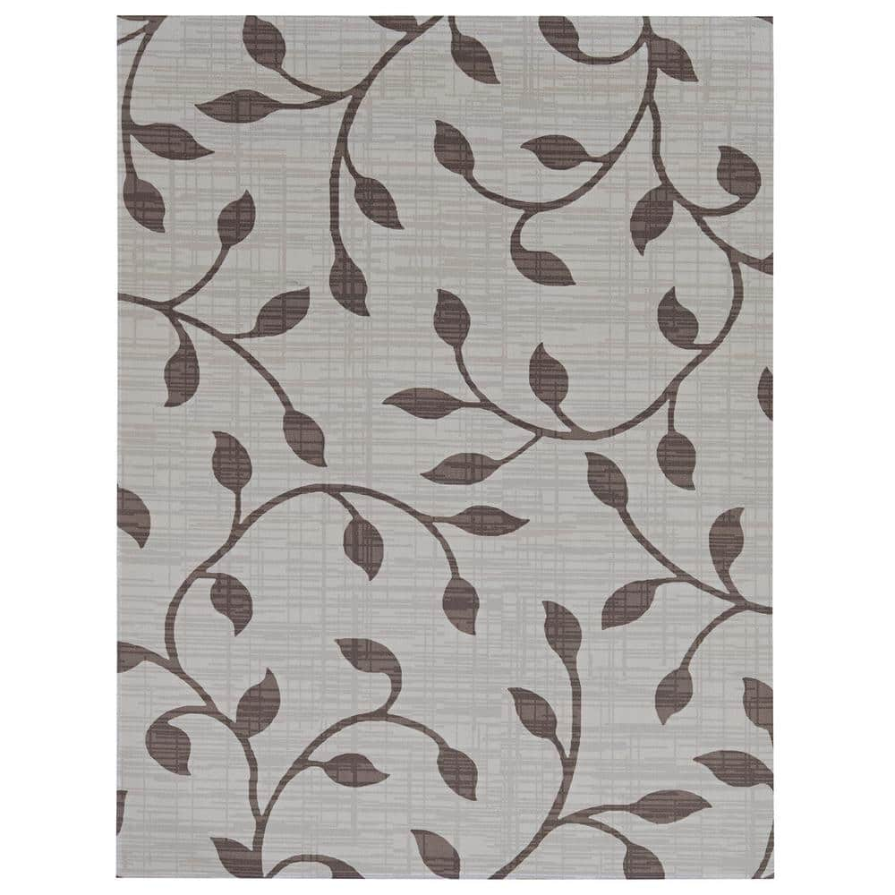 FOSS FLOORS Vintage Taupe/White 6x8 Area Rug - TPR, Outdoor Rugs