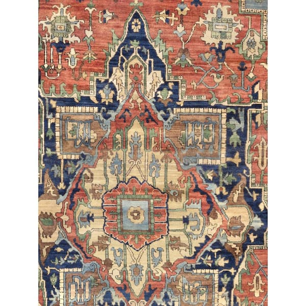 Serapi Rust/Rust 8 ft. x 10 ft. Oriental Wool Area Rug