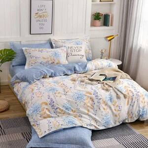 Details about   Shatex Bedding Comforter Set Queen Blue 3 Pieces Blue Pattern Printed Comforter 