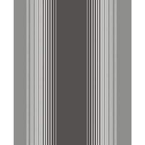 Stefano Black Stripe Paper Strippable Roll (Covers 56.4 sq. ft.)