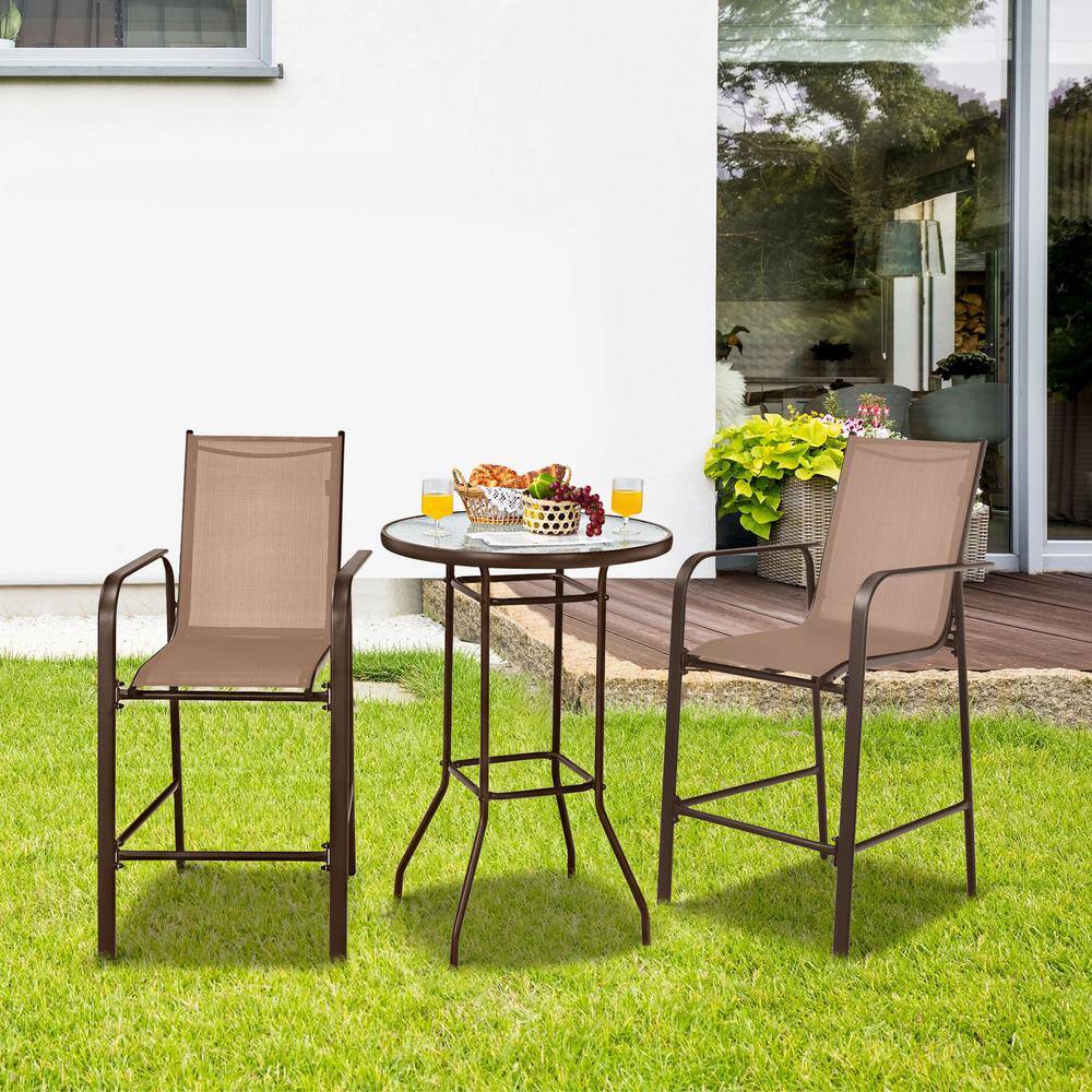 3-Piece Metal and fabric Patio Conversation Seating Set price history on PriceWatchPro