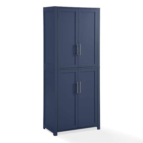 Savannah Navy Engineered Wood 28 in. Pantry Cabinet