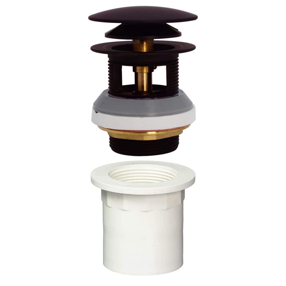 Integrated Overflow Drain 1-1/2 in. NPSM Coarse Thread Tip-Toe Mechanism with PVC Adapter in Oil Rubbed Bronze price history on PriceWatchPro