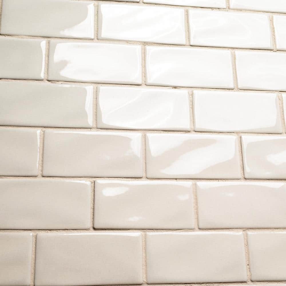 Antique White Glossy Ceramic 3x6 Subway Wall Tile