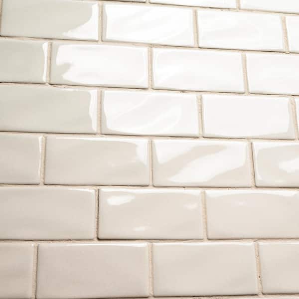 MSI Antique 3 in. x 6 in. Glossy Ceramic Handcrafted Beige Handmade Subway Tile (1 sq. ft. / case)