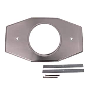 One-Hole Remodel Cover Plate for Moen and Delta Bathtub and Shower Valves, Satin Nickel