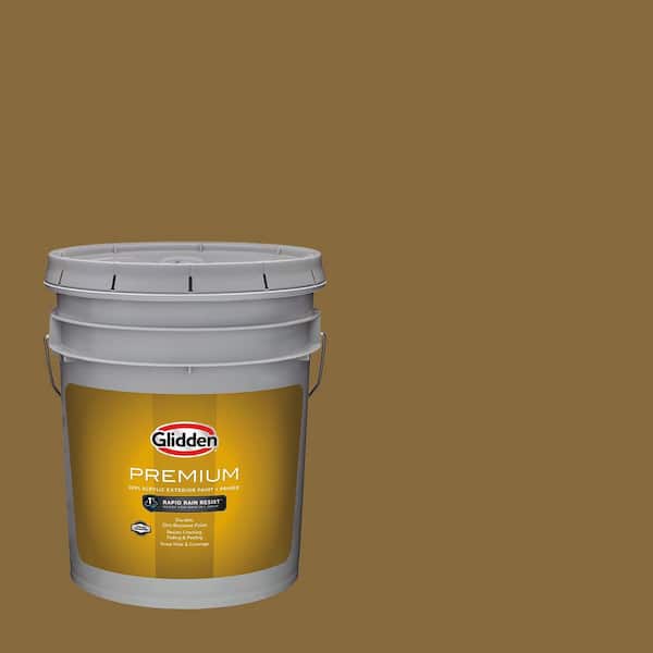 Glidden Premium 5 gal. PPG1095-7 Shaker Peg Satin Exterior Latex