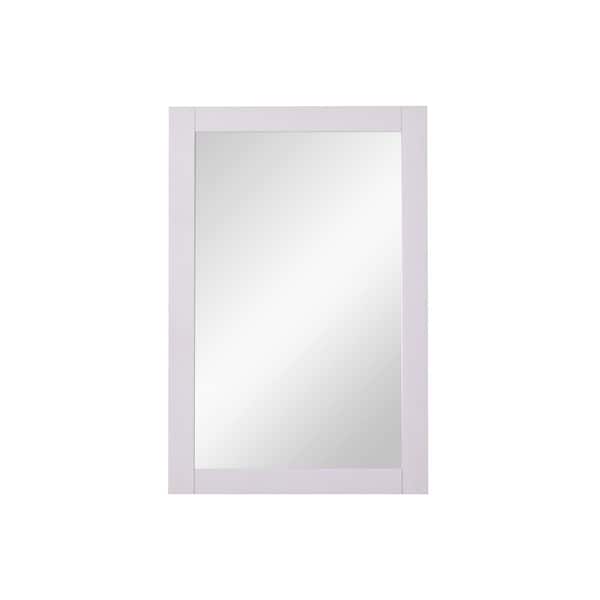 Unbranded 32 in. H x 22 in. W White Modern Rectangular Framed Vanity Mirror