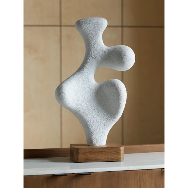 Signature DESIGN BY ASHLEY Lavarsen White 14 in. x 25 in. Abstract