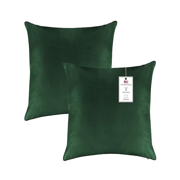 Home Collection Throw A1 Home Collections A1HC Waterproof Timber Green 20 in. x 20 in ...
