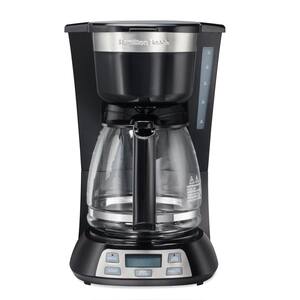 12-Cup Black and Stainless Steel Programmable Drip Coffee Maker