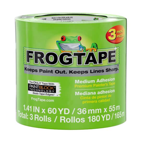 1.41 in. x 60 yds. Multi-Surface Green Painting Tape (3-Pack)