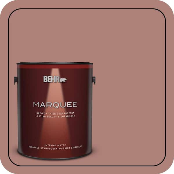 1 gal. #S170-5 Smoke Bush Rose One-Coat Hide Matte Interior Paint & Primer