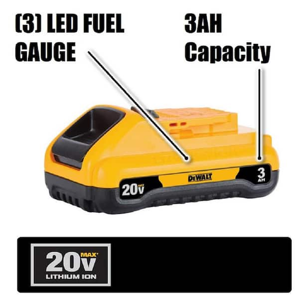 20V MAX Cordless 1 2 Gal. Wet Dry Portable Vacuum and 1 20V MAX Compact Lithium Ion 3.0Ah Battery