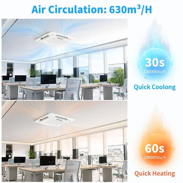 ROVSUN 23 SEER2 23,000 BTU WIFI Ceiling Cassette Ductless Mini