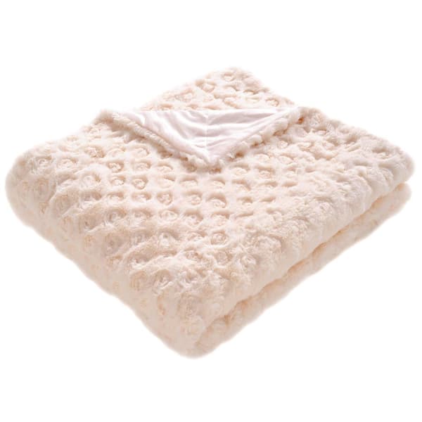 SAFAVIEH Pebbles 50 in. x 60 in. Cream Throw Blanket