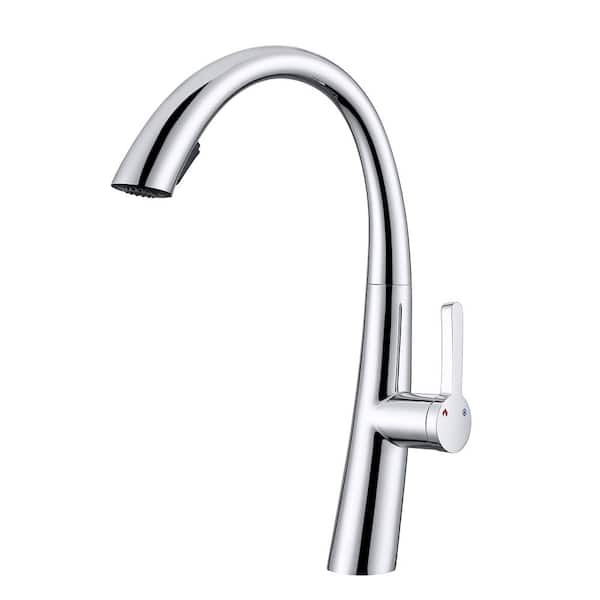 Unbranded Single Handle Pull Out Sprayer Kitchen Faucet 1.5 GPM in Chrome