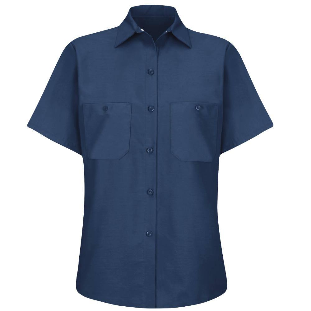 Red Kap Women's Size 3XL Navy Short-Sleeve Work Shirt SP23NV SS 3XL - The  Home Depot
