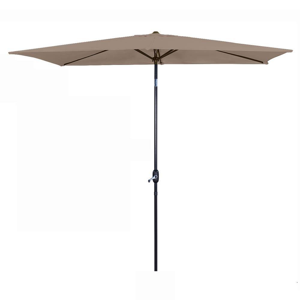 10 ft. x 8.1 ft. Outdoor Patio Umbrella with Push Button Tilt, 8-Sturdy Ribs and Crank (Gray)(Base Not Included) price history on PriceWatchPro