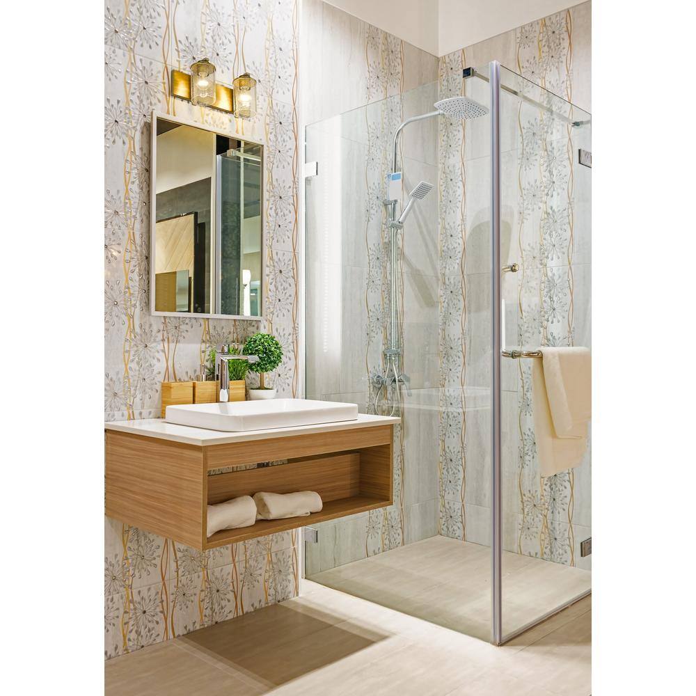 Beckett Olde Brass 2-Light Vanity with Clear Seedy Glass