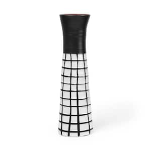 Luanda Small Black/White Decorative Vase