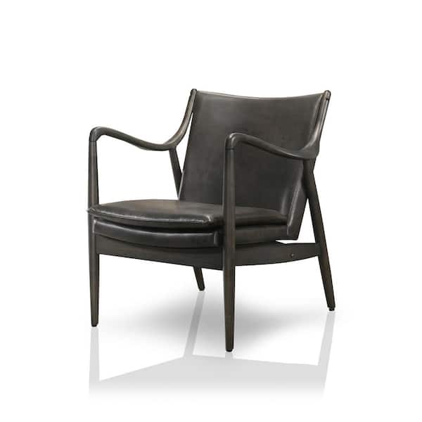 Furniture of America Thierry Dark Brown Vinyl Accent Chair