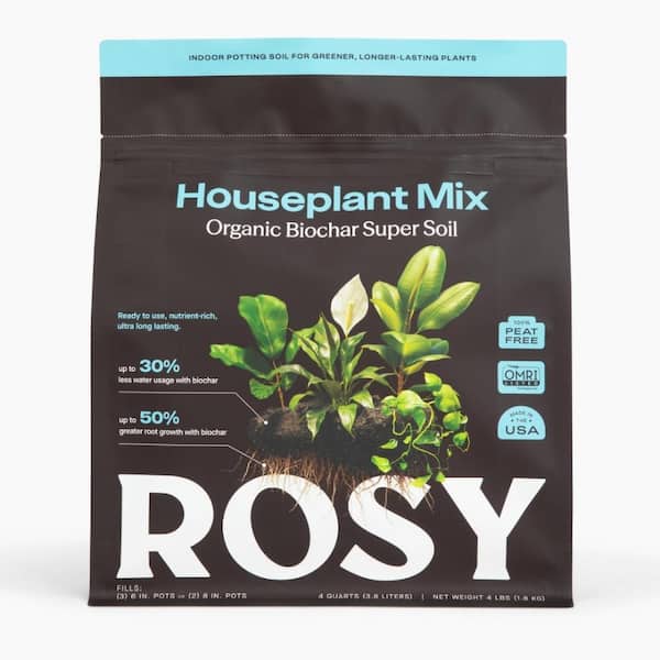 Organic 4 qt. Living Soil Houseplant Potting Mix for Tropicals, Ferns and More (1-Pack)