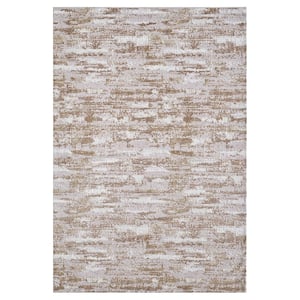 Beige 3 ft. x 5 ft. Polyester Rectangle Area Rug