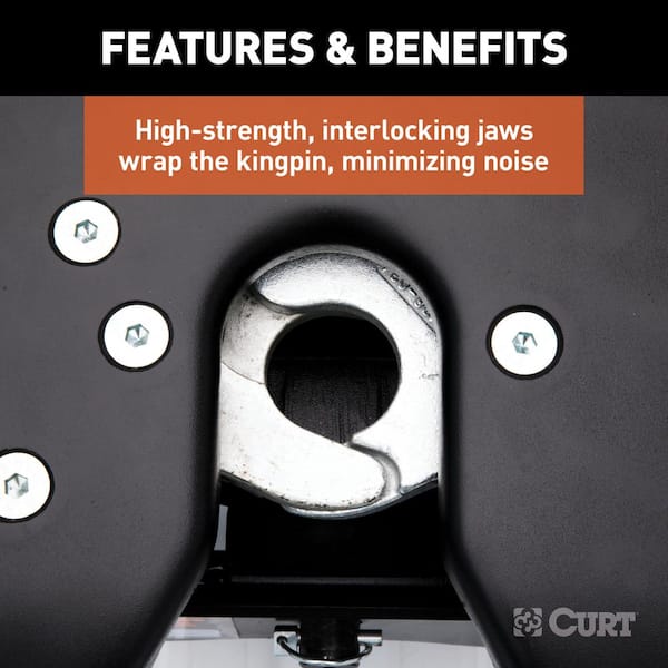 CURT A16 5th Wheel Hitch with Ford Puck System Roller