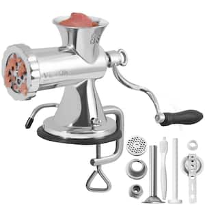 Manual Meat Grinder 304 Stainless Steel Hand Meat Grinder with Suction Cup + Steel Table Clamp Meat Mincer Sausage Maker