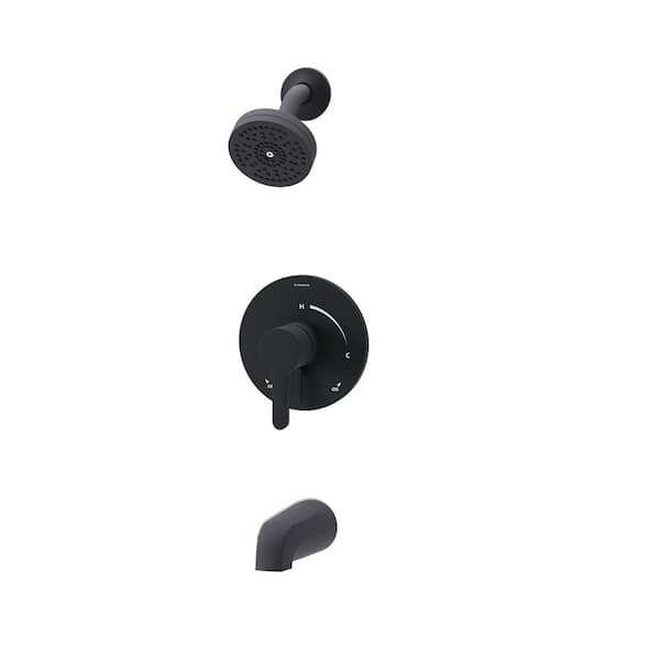 Solarity HydroMersion Single Handle Tub and Shower Faucet Trim Kit with Integral Diverter (Valve Not Included)