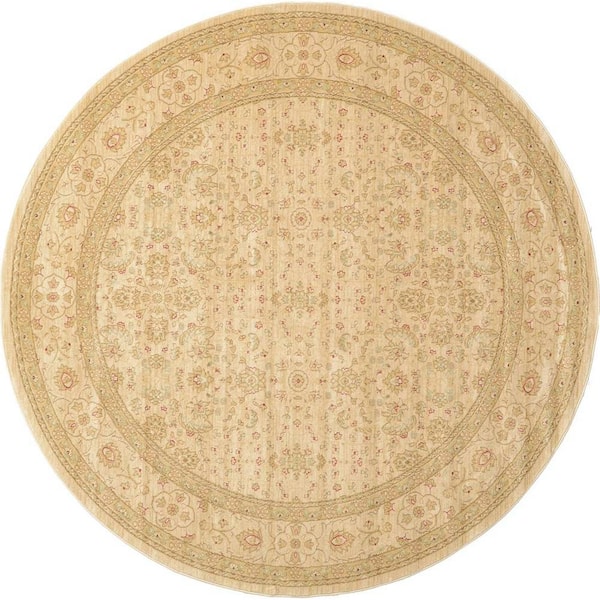 Edinburgh Aurinia Beige 8' 0 x 8' 0 Round Rug
