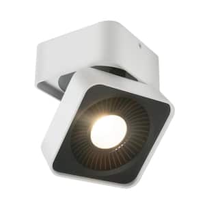 Solo 4 in. 1 Light 20-Watt White Integrated LED Flush Mount
