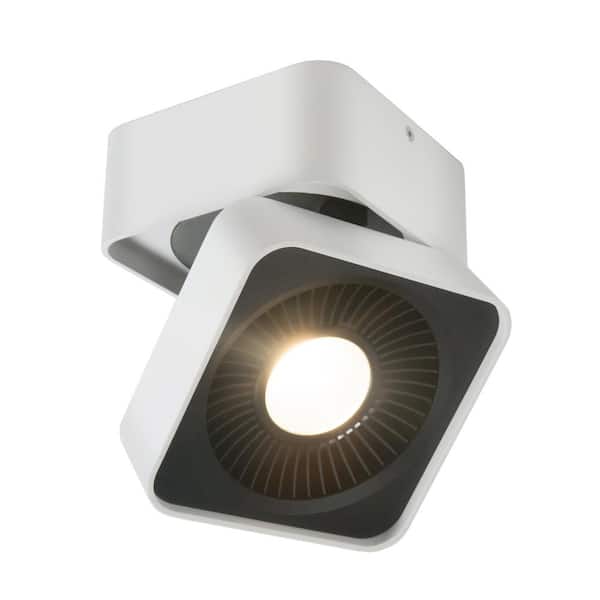KUZCO Solo 4 in. 1 Light 20-Watt White Integrated LED Flush Mount