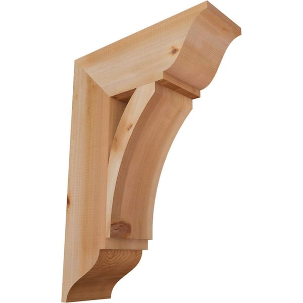 Ekena Millwork 5.5 in. x 26 in. x 18 in. Western Red Cedar Thorton Traditional Smooth Bracket