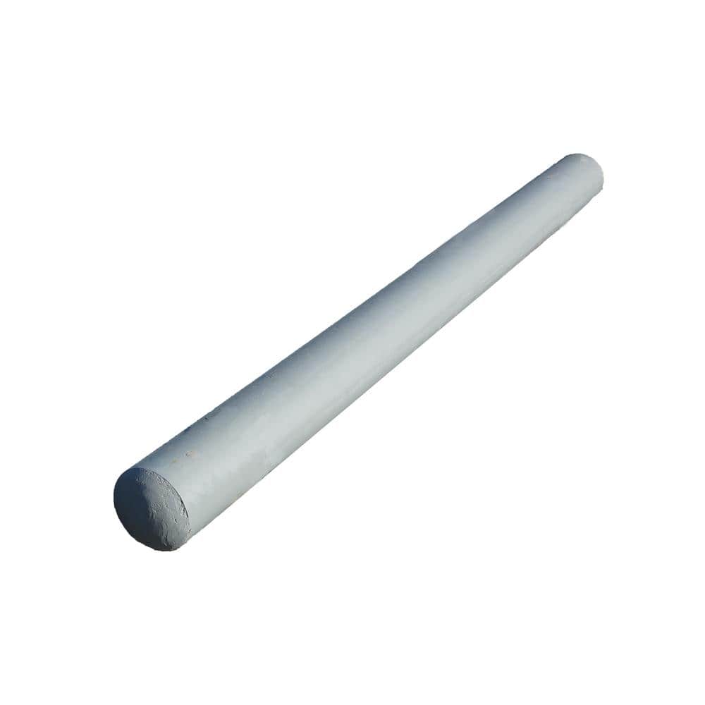 7 ft. x 6 in. Round Top On-Diameter 16-Guage Bollard Concrete Filled Painte