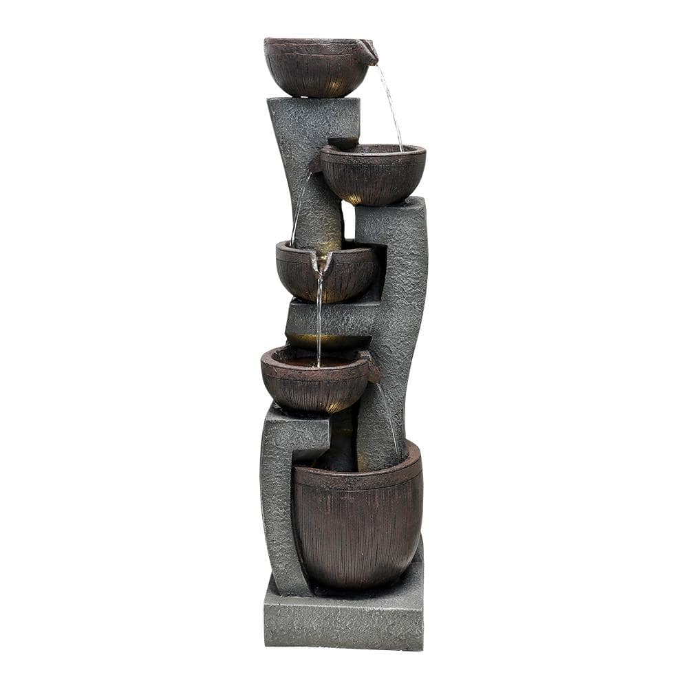 フォンテーヌFONTAINE Watnature 43.7in Resin Modern Indoor Outdoor Fountain -5