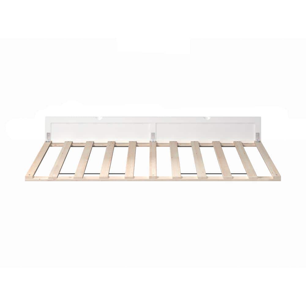 White Twin Wood Frame Trundle Daybed