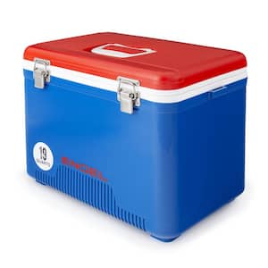 19 Qt. 32-Can Airtight Odor Resistant Insulated Cooler Drybox in Red/Blue/White