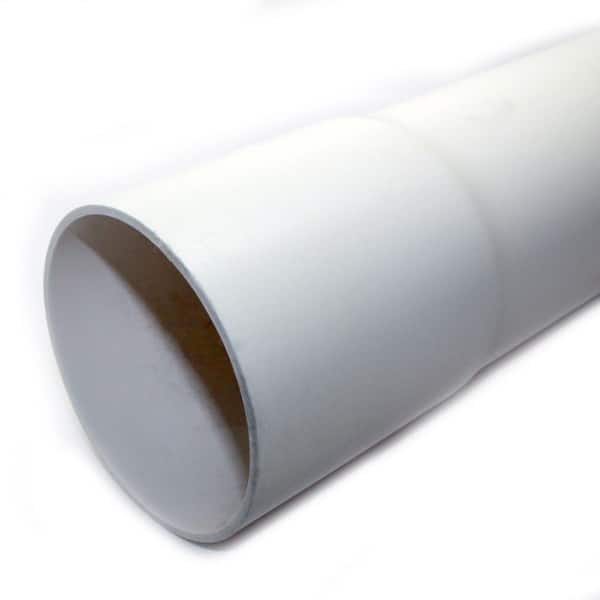 JM EAGLE 4 in. x 10 ft. Rigid PVC SDR35 Perforated Gravity Sewer Pipe White Belled End