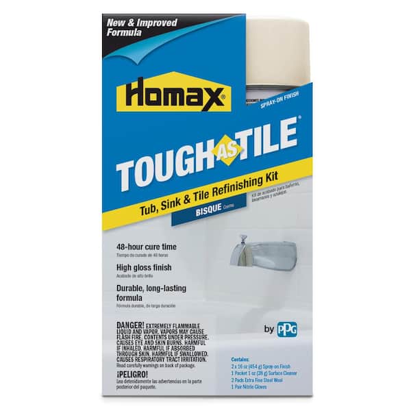 Homax 32 Oz Bisque Tough As Tile, Bathtub Reglaze Kit Home Depot