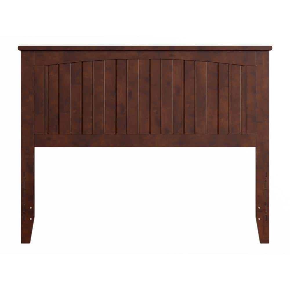 AFI Nantucket Walnut Brown Full Solid Wood Panel Headboard With ...