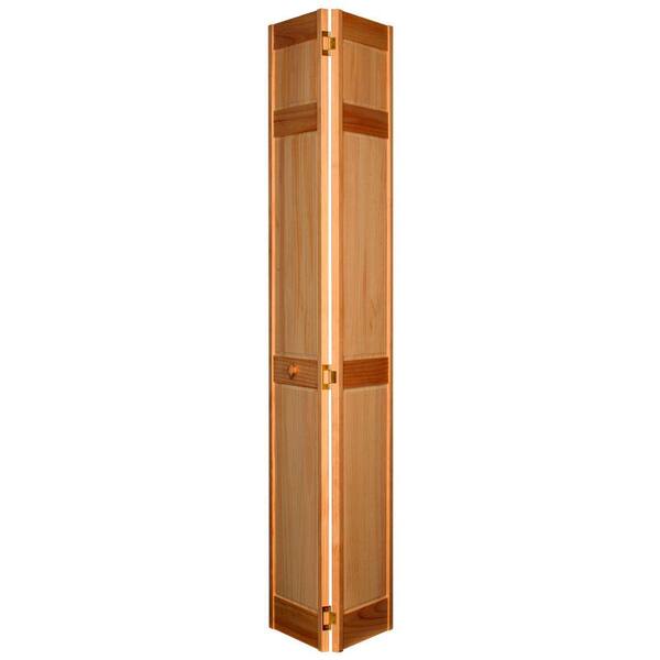 Home Fashion Technologies 6-Panel MinWax Cherry Solid Wood Interior Bifold Closet Door-DISCONTINUED