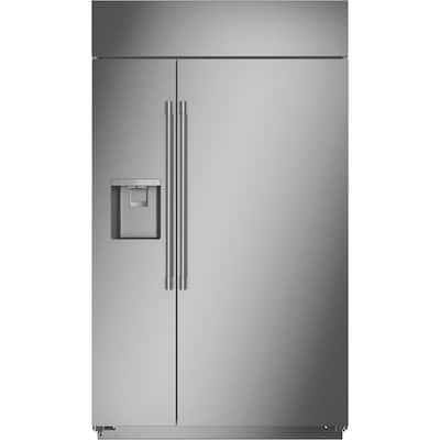 48 in. 28.8 cu. ft. Smart Built-In Side-by-Side Refrigerator with Dispenser in Stainless Steel